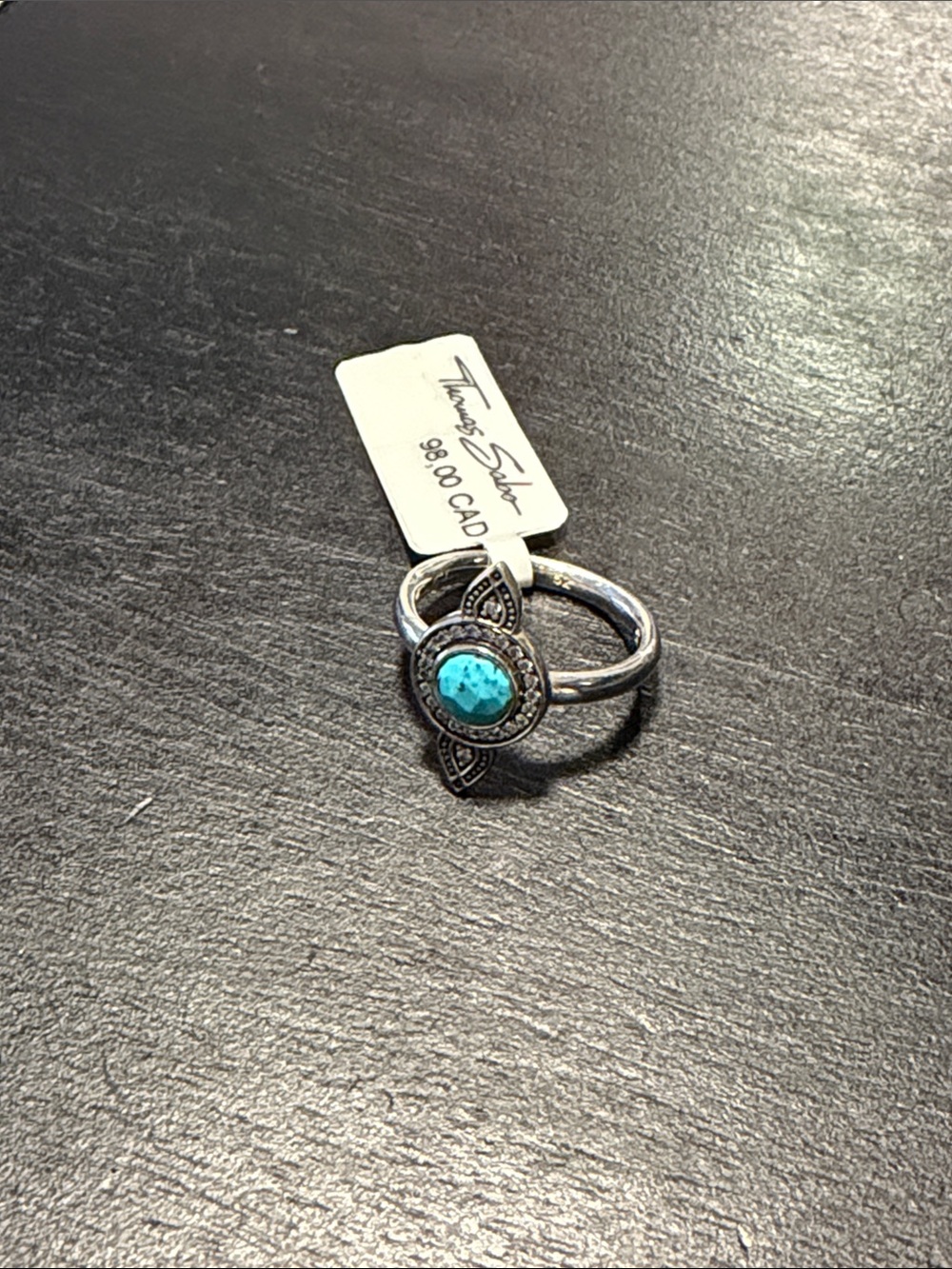 Thomas Sabo Silver Ring with Turquoise Stone